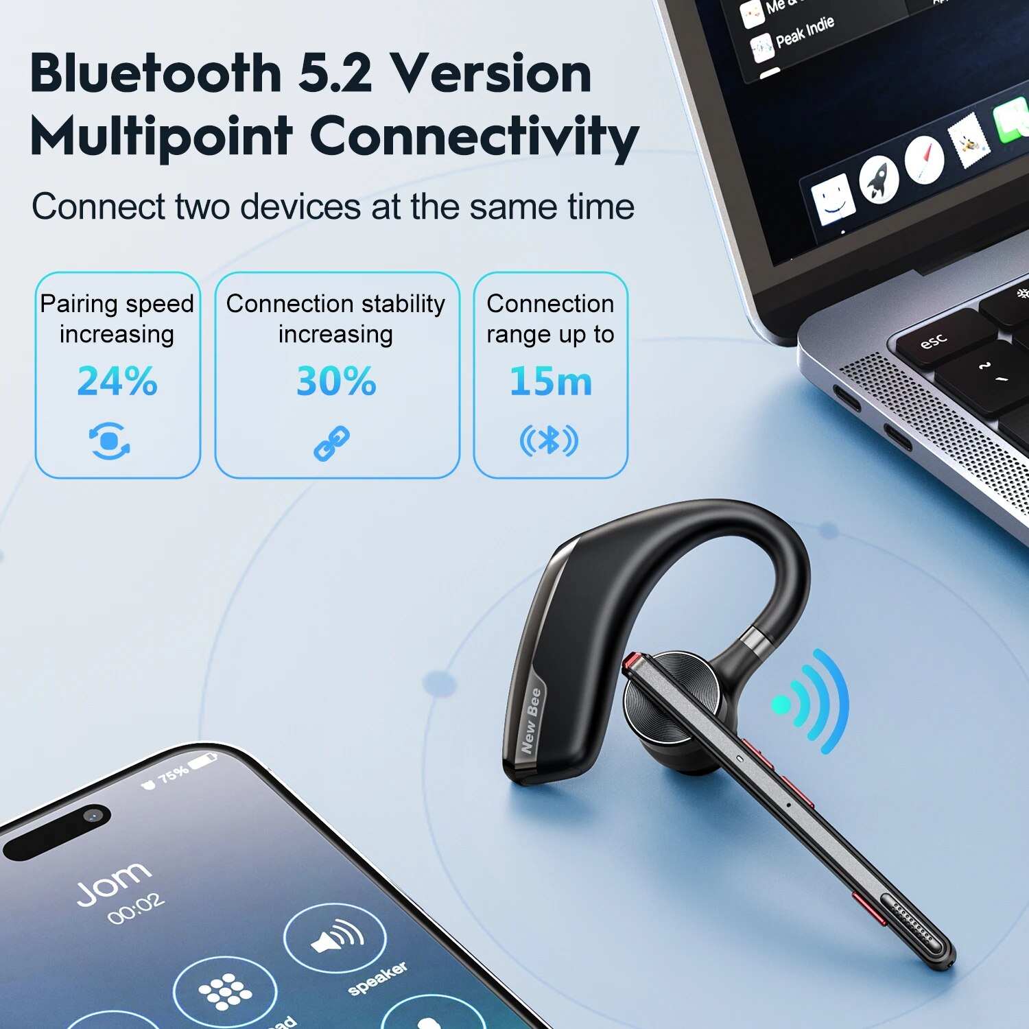 سماعة رأس لاسلكية M51 مزودة بم - مراجعة Open Ear Air Conduction Headphones وسعره