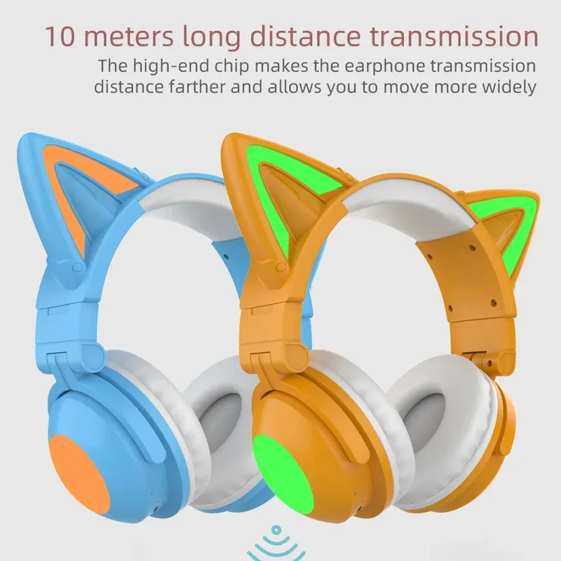 ZW068 LED ضوء آذان القط سماعة  - مراجعة Cat Ear Bluetooth Headset Led وسعره