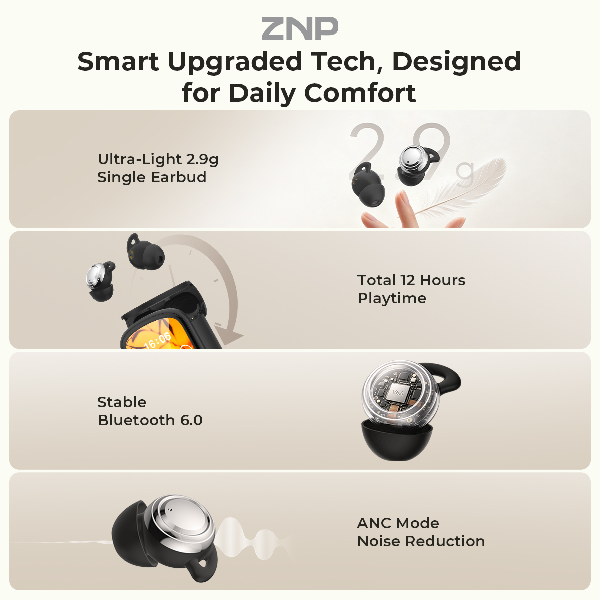 سماعات أذن ZNP P04 للمساعدة عل - مراجعة Sleep Mask Headphones Bluetooth وسعره