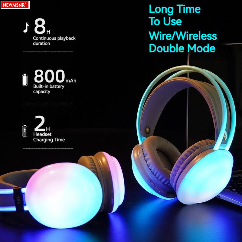 سماعات رأس بلوتوث خفيفة ملونة  - مراجعة Gaming Headset With Mic Rgb وسعره