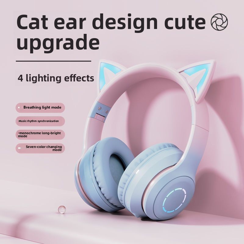 سماعة رأس بلوتوث RGB جديدة الأ - مراجعة Cat Ear Bluetooth Headset Led وسعره