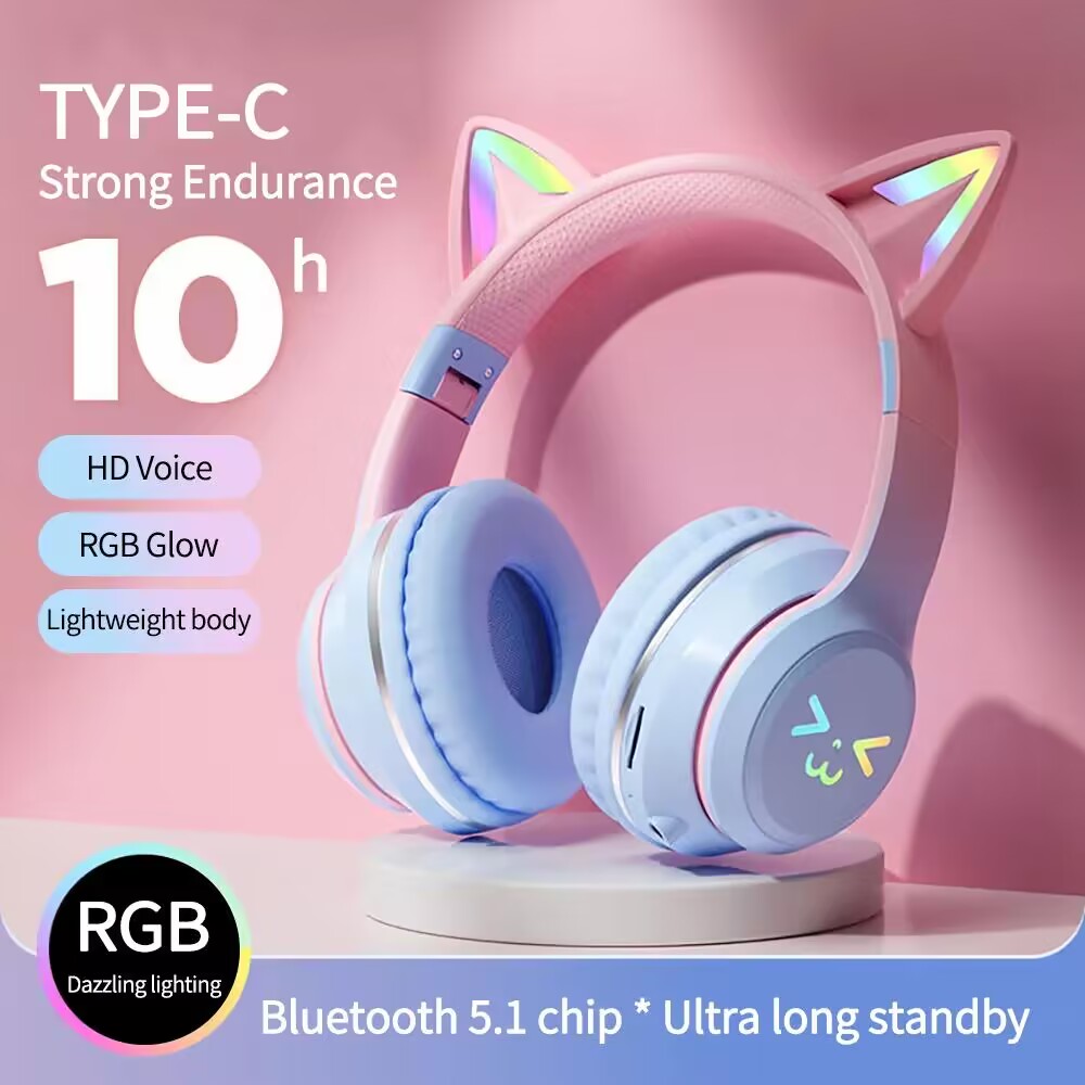 سماعات أذن لاسلكية RGB متوهجة  - مراجعة Gaming Headset With Mic Rgb وسعره