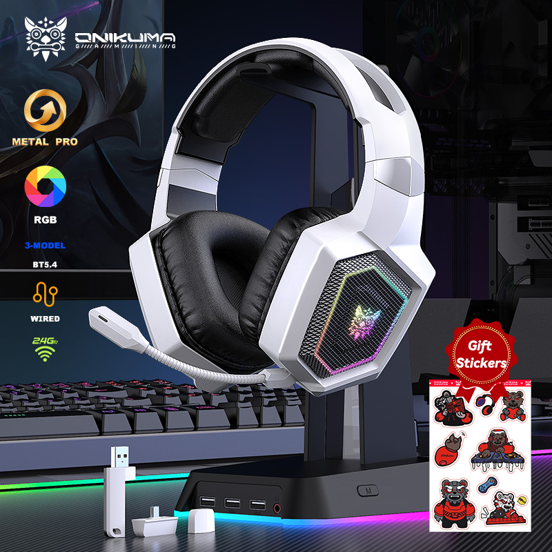 ONIKUMA 2.4 جيجا هرتز سماعة ال - مراجعة Gaming Headset With Mic Rgb وسعره