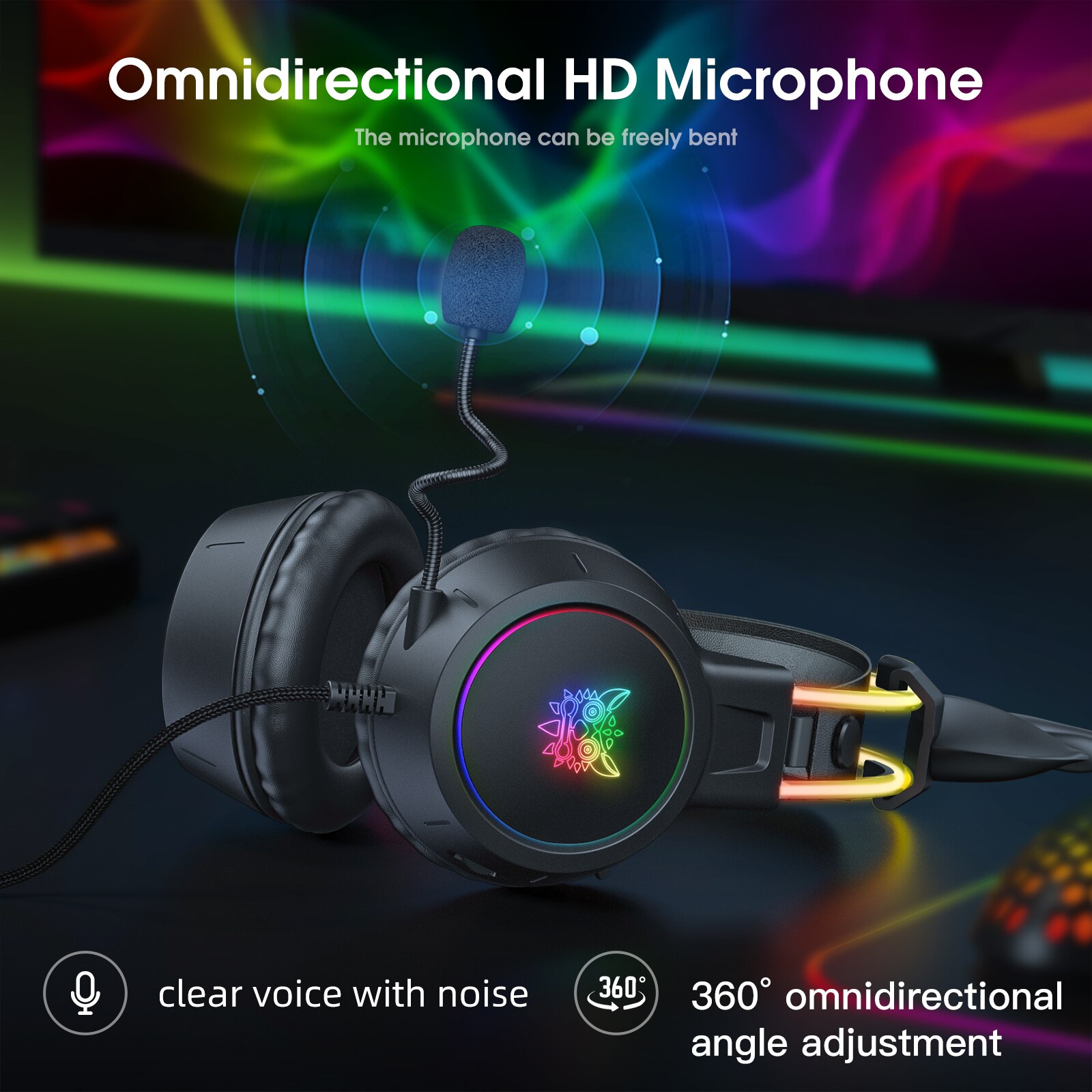 سماعات ONIKUMA قابلة للإلغاء ب - مراجعة Gaming Headset With Mic Rgb وسعره