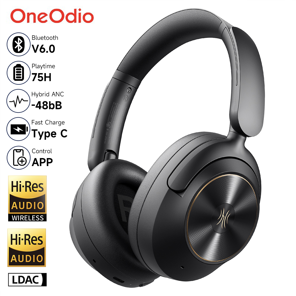 سماعات Oneodio A6 ANC اللاسلكي - مراجعة Anc Wireless Over Ear Headphones وسعره