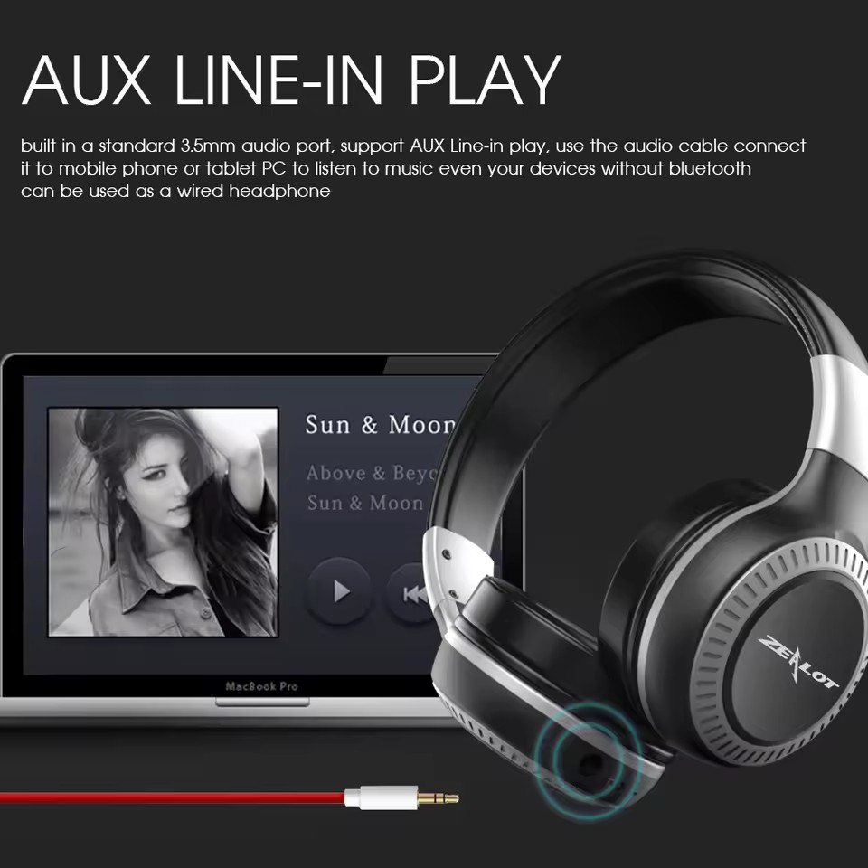 سماعة رأس بلوتوث لاسلكية ZEALO - مراجعة Anc Wireless Over Ear Headphones وسعره