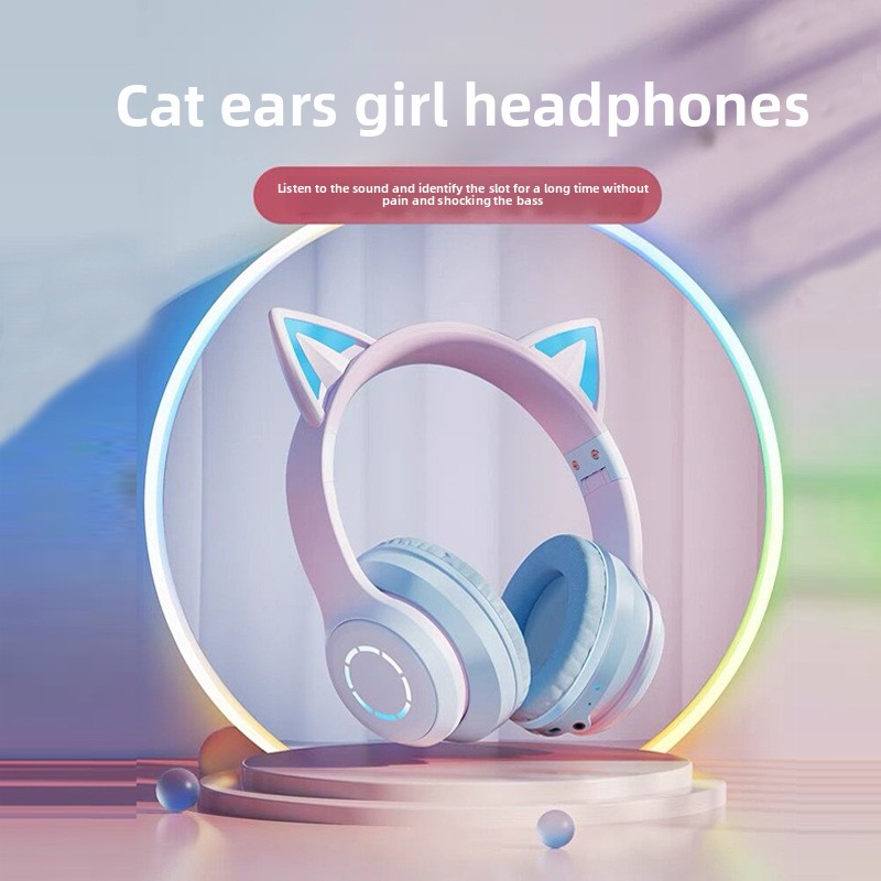 سماعة بلوتوث لاسلكية جديدة الأ - مراجعة Cat Ear Bluetooth Headset Led وسعره