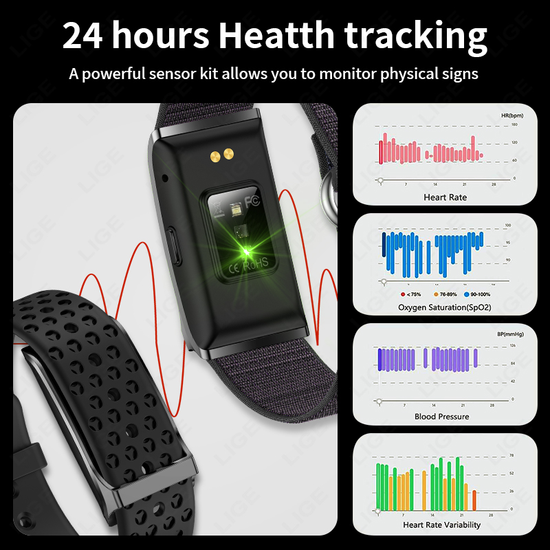 LIGE 100+ الرياضة جهاز تعقب لل - مراجعة Smartwatches وسعره