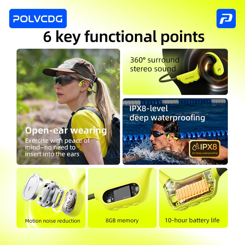 سماعات رأس رياضية للسباحة بتقن - مراجعة Bone Conduction Running Headphones وسعره